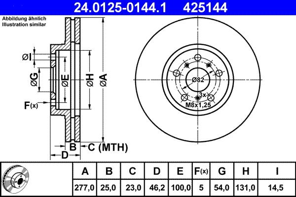 ATE 24.0125-0144.1 - Тормозной диск autosila-amz.com