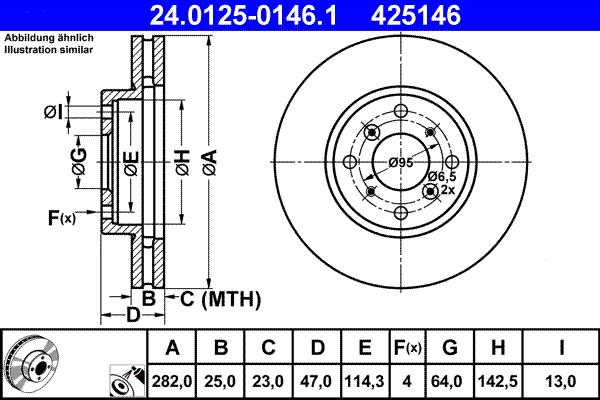 ATE 24.0125-0146.1 - Тормозной диск autosila-amz.com