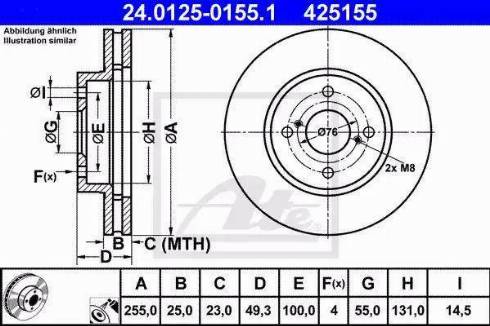 Alpha Brakes HTP-TY-134 - Тормозной диск autosila-amz.com