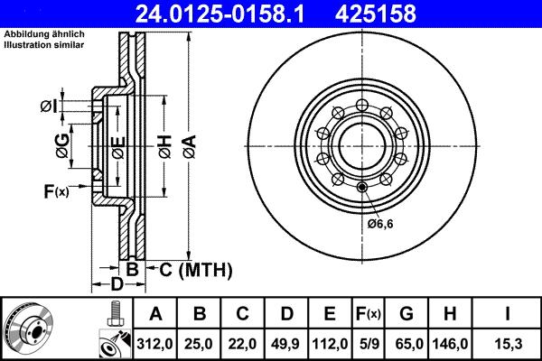 ATE 24.0125-0158.1 - Тормозной диск autosila-amz.com