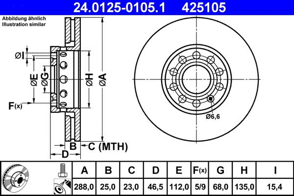 ATE 24.0125-0105.1 - Тормозной диск autosila-amz.com