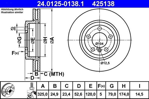 ATE 24.0125-0138.1 - Тормозной диск autosila-amz.com