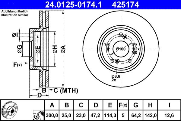 ATE 24.0125-0174.1 - Тормозной диск autosila-amz.com