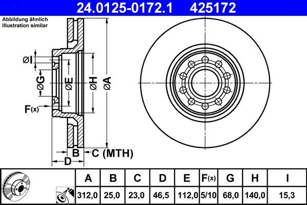 ATE 24.0125-0172.1 - Тормозной диск autosila-amz.com