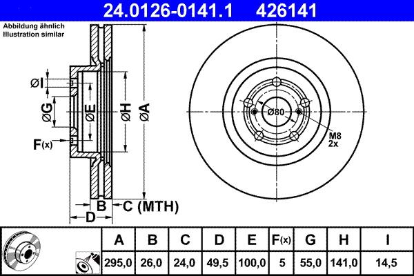 ATE 24.0126-0141.1 - Тормозной диск autosila-amz.com