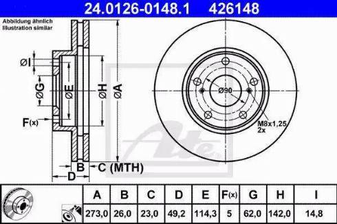 Alpha Brakes HTP-TY-158 - Тормозной диск autosila-amz.com