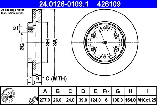 ATE 24.0126-0109.1 - Тормозной диск autosila-amz.com