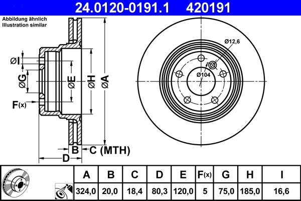ATE 24.0120-0191.1 - Тормозной диск autosila-amz.com