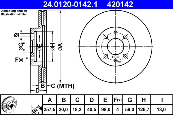 ATE 24.0120-0142.1 - Тормозной диск autosila-amz.com