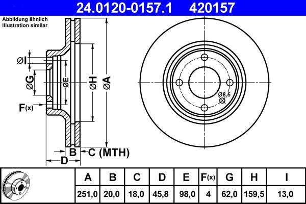 ATE 24.0120-0157.1 - Тормозной диск autosila-amz.com