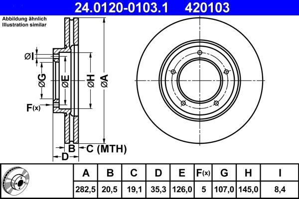 ATE 24.0120-0103.1 - Тормозной диск autosila-amz.com