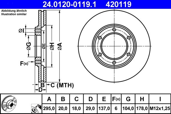 ATE 24.0120-0119.1 - Тормозной диск autosila-amz.com