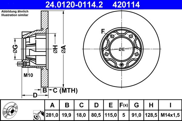 ATE 24.0120-0114.2 - Тормозной диск autosila-amz.com