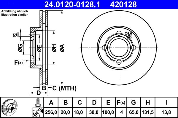 ATE 24.0120-0128.1 - Тормозной диск autosila-amz.com