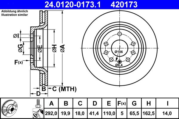 ATE 24.0120-0173.1 - Тормозной диск autosila-amz.com