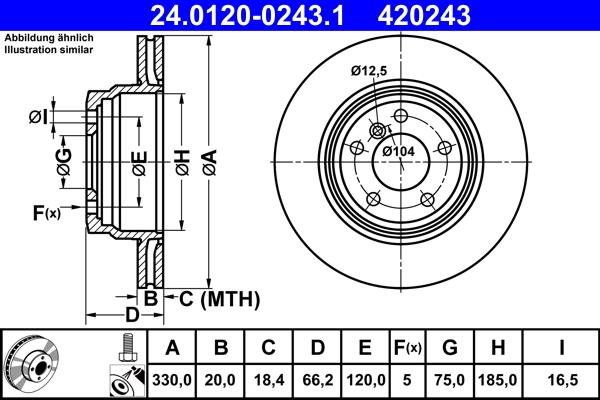 ATE 24.0120-0243.1 - Тормозной диск autosila-amz.com
