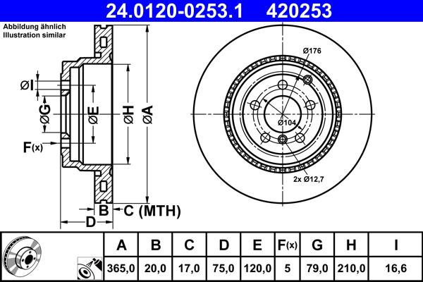 ATE 24.0120-0253.1 - Тормозной диск autosila-amz.com