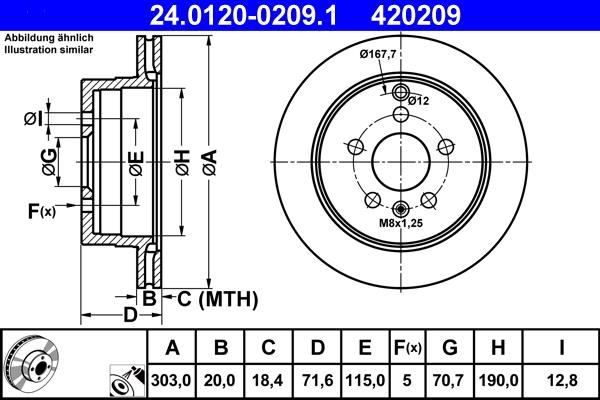 ATE 24.0120-0209.1 - Тормозной диск autosila-amz.com
