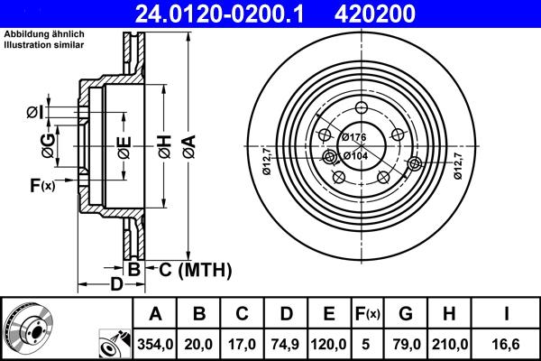ATE 24.0120-0200.1 - Тормозной диск autosila-amz.com