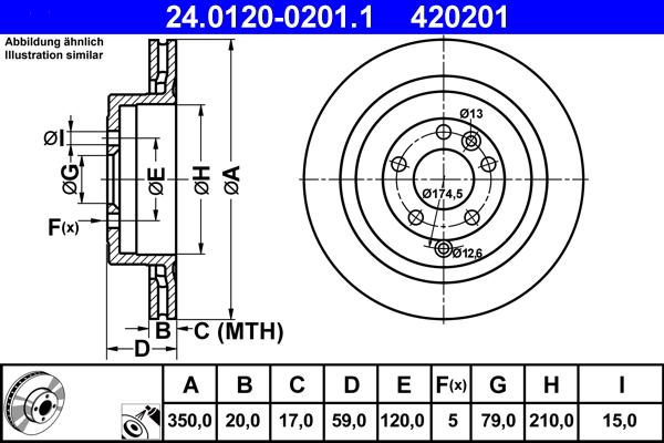 ATE 24.0120-0201.1 - Тормозной диск autosila-amz.com