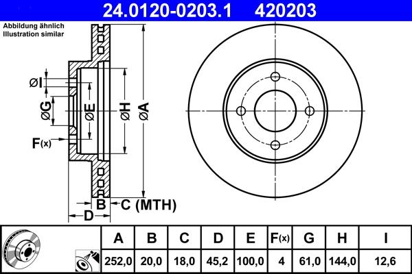 ATE 24.0120-0203.1 - Тормозной диск autosila-amz.com
