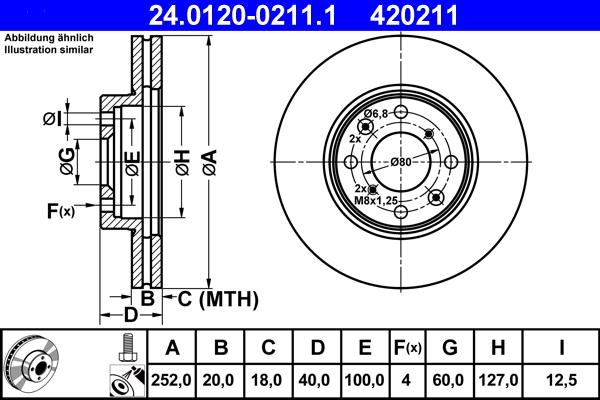 ATE 24.0120-0211.1 - Тормозной диск autosila-amz.com