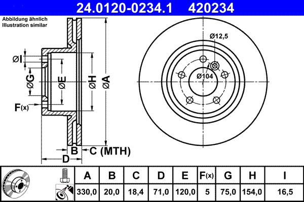 ATE 24.0120-0234.1 - Тормозной диск autosila-amz.com