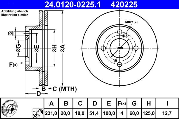ATE 24.0120-0225.1 - Тормозной диск autosila-amz.com