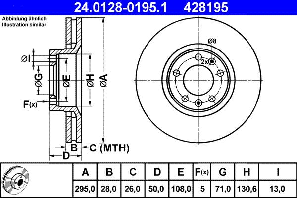 ATE 24.0128-0195.1 - Тормозной диск autosila-amz.com