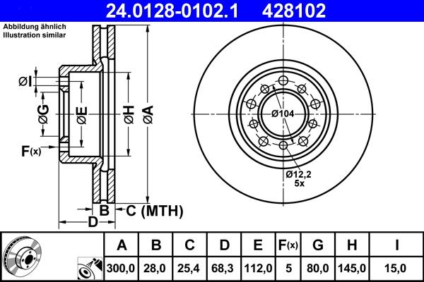 ATE 24.0128-0102.1 - Тормозной диск autosila-amz.com