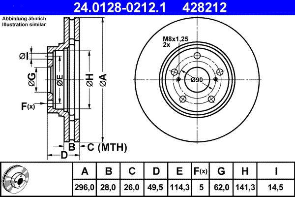 ATE 24.0128-0212.1 - Тормозной диск autosila-amz.com