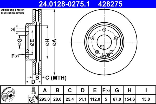ATE 24.0128-0275.1 - Тормозной диск autosila-amz.com
