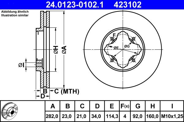 ATE 24.0123-0102.1 - Тормозной диск autosila-amz.com