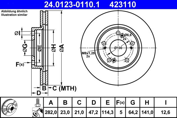 ATE 24.0123-0110.1 - Тормозной диск autosila-amz.com