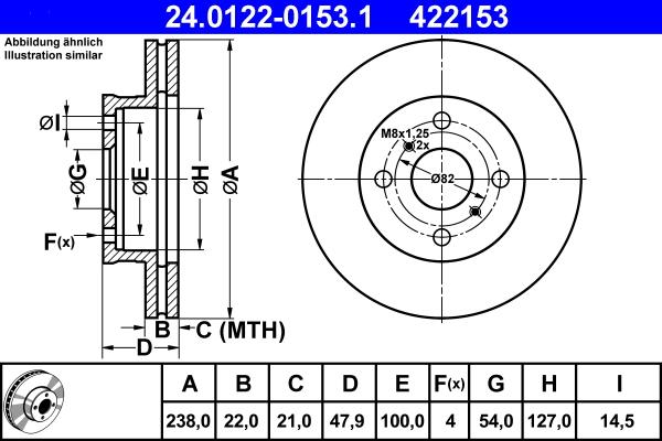 ATE 24.0122-0153.1 - Тормозной диск autosila-amz.com
