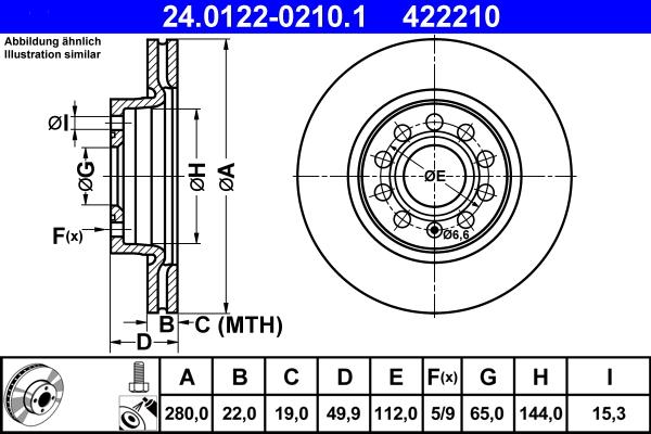 ATE 24.0122-0210.1 - Тормозной диск autosila-amz.com