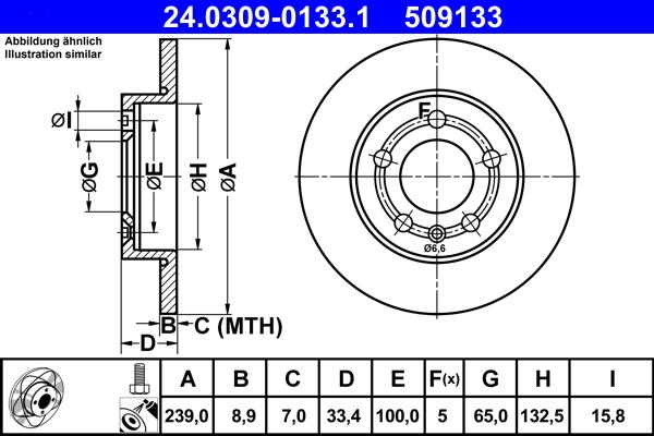 ATE 24.0309-0133.1 - Тормозной диск autosila-amz.com