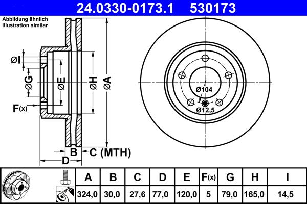 ATE 24.0330-0173.1 - Тормозной диск autosila-amz.com