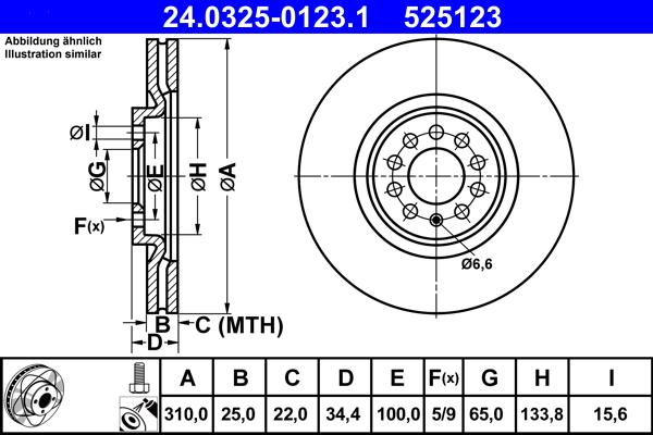 ATE 24.0325-0123.1 - Тормозной диск autosila-amz.com