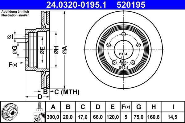 ATE 24.0320-0195.1 - Тормозной диск autosila-amz.com