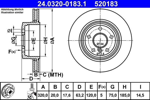 ATE 24.0320-0183.1 - Тормозной диск autosila-amz.com