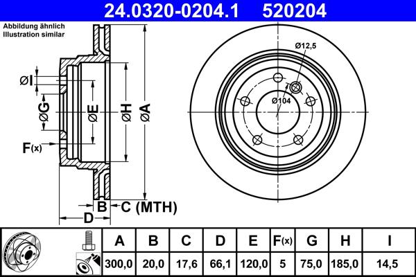 ATE 24.0320-0204.1 - Тормозной диск autosila-amz.com