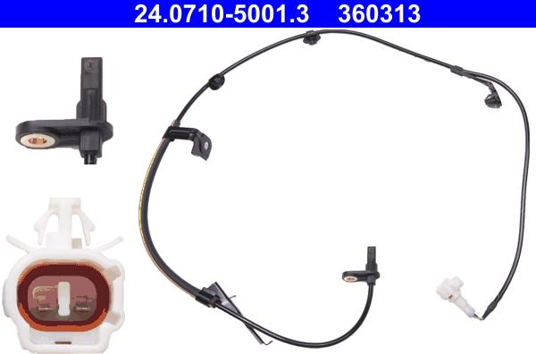 ATE 24.0710-5001.3 - Датчик ABS, частота вращения колеса autosila-amz.com