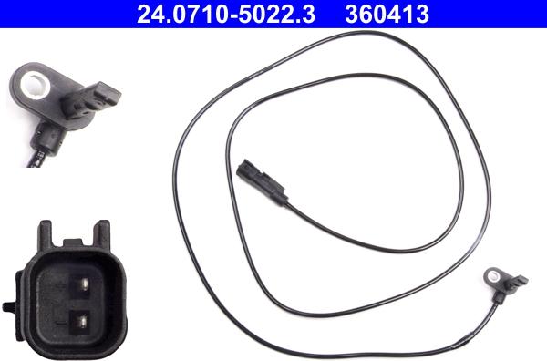 ATE 24.0710-5022.3 - Датчик ABS, частота вращения колеса autosila-amz.com