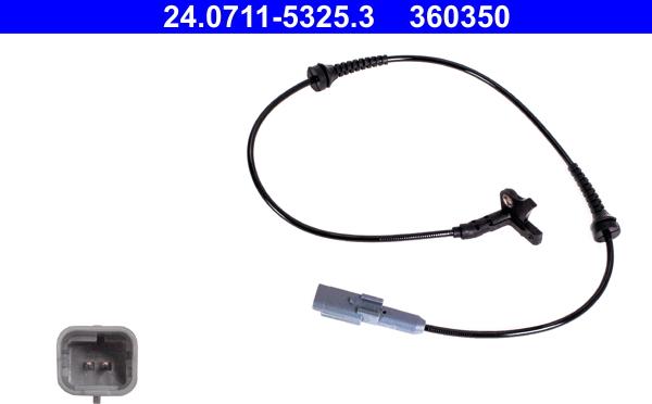 ATE 24.0711-5325.3 - Датчик ABS, частота вращения колеса autosila-amz.com