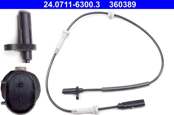 ATE 24.0711-6300.3 - Датчик ABS, частота вращения колеса autosila-amz.com
