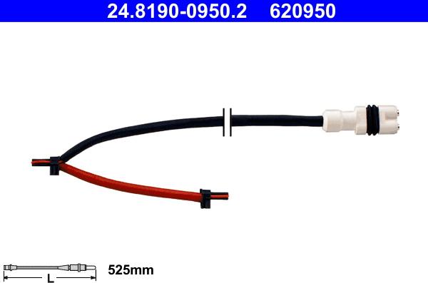 ATE 24.8190-0950.2 - Сигнализатор, износ тормозных колодок autosila-amz.com