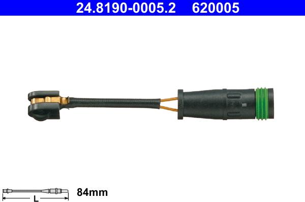 ATE 24.8190-0005.2 - Сигнализатор, износ тормозных колодок autosila-amz.com