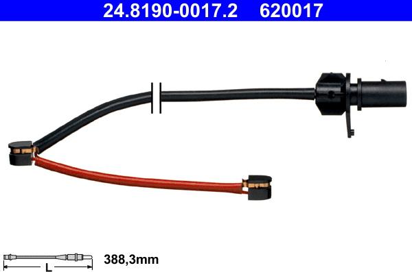 ATE 24.8190-0017.2 - Сигнализатор, износ тормозных колодок autosila-amz.com