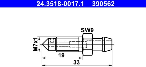 ATE 24.3518-0017.1 - Болт воздушного клапана / вентиль autosila-amz.com